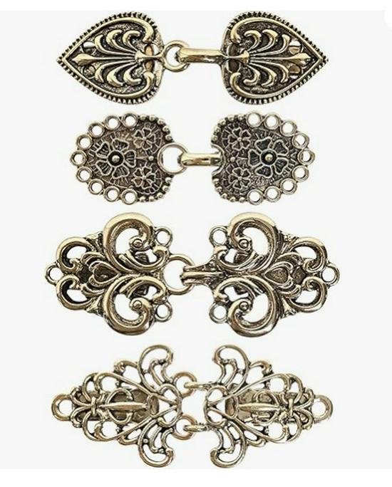 Retro Chinese Alloy Shawl Clip: Creative Hollow Scarf Buckle, Double Sweater Clip Brooch Travel Accessory.