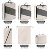 6-Piece Set Compression Feature Travel Organizer Cubes Space-Saving Organizer  Suitcase Packing