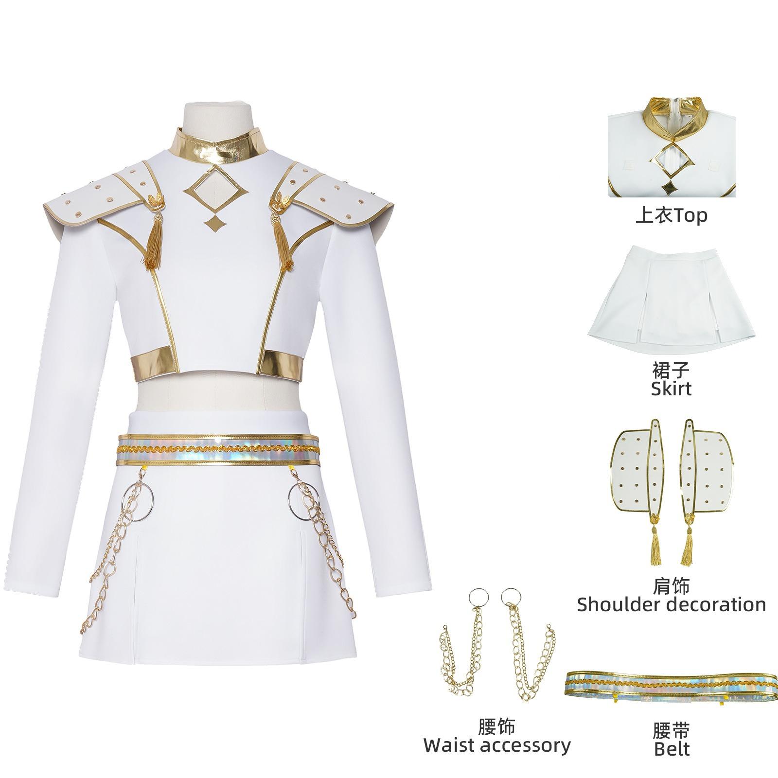 

Руми Зои Мира Косплей K-pop Костюм Демона Охотники Женский Черный Золотой Костюм Саджа Мальчики Хэллоуин Ролевые Наряды 120