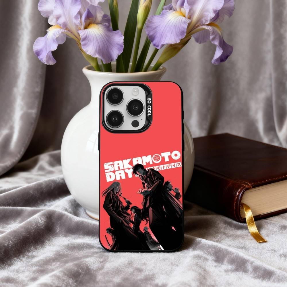 Anime S-Sakamoto-O D-Days Phone Case For iPhone17,16,15,14,13,12,11 Plus,Pro Max Candy Silver Plated Inside Cover