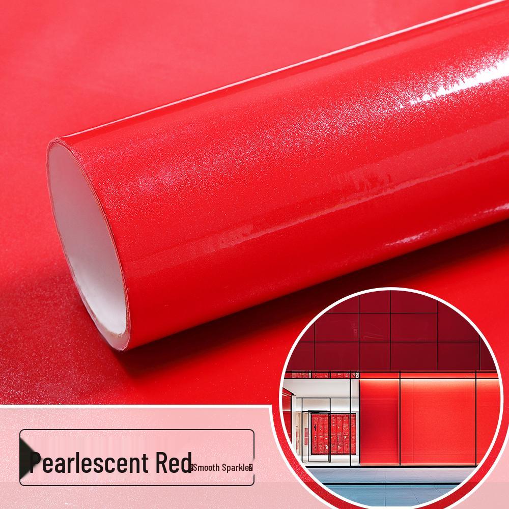 New Year Wine Red Self-Adhesive Wall Stickers - Instant Wallpaper & Decoration