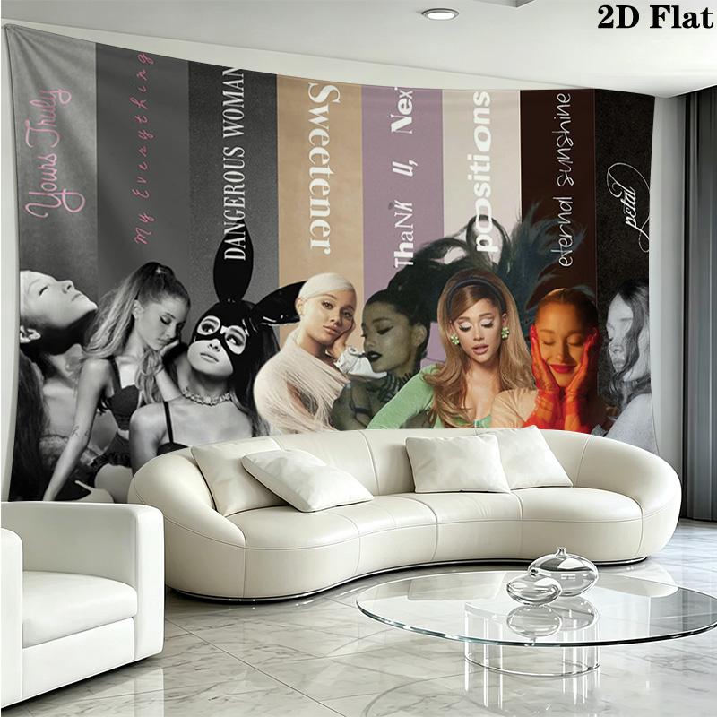 Ariana Grande Wall Tapestry Aesthetic Wall Hanging Printed Fabric Blanket Decorative Tapestries for Bedroom Living Room Home Decor