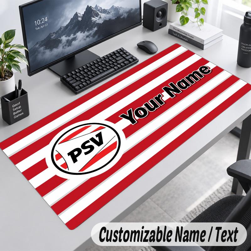 PSV Eindhoven Personalized Large Mouse Pad Custom Name Text Extended Desk Mat Gaming Mousepad