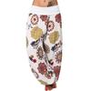 Women's High Waist Printed Harem Pants Loose Wide Leg Long Trousers Elastic Fold Waist Casual Bohemian Digital Print Baggy Pants