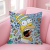 Cushion Cover Car Throw Pillow Case For Sofa Car Christmas Gift Anime The Movie S-Simpsons-S
