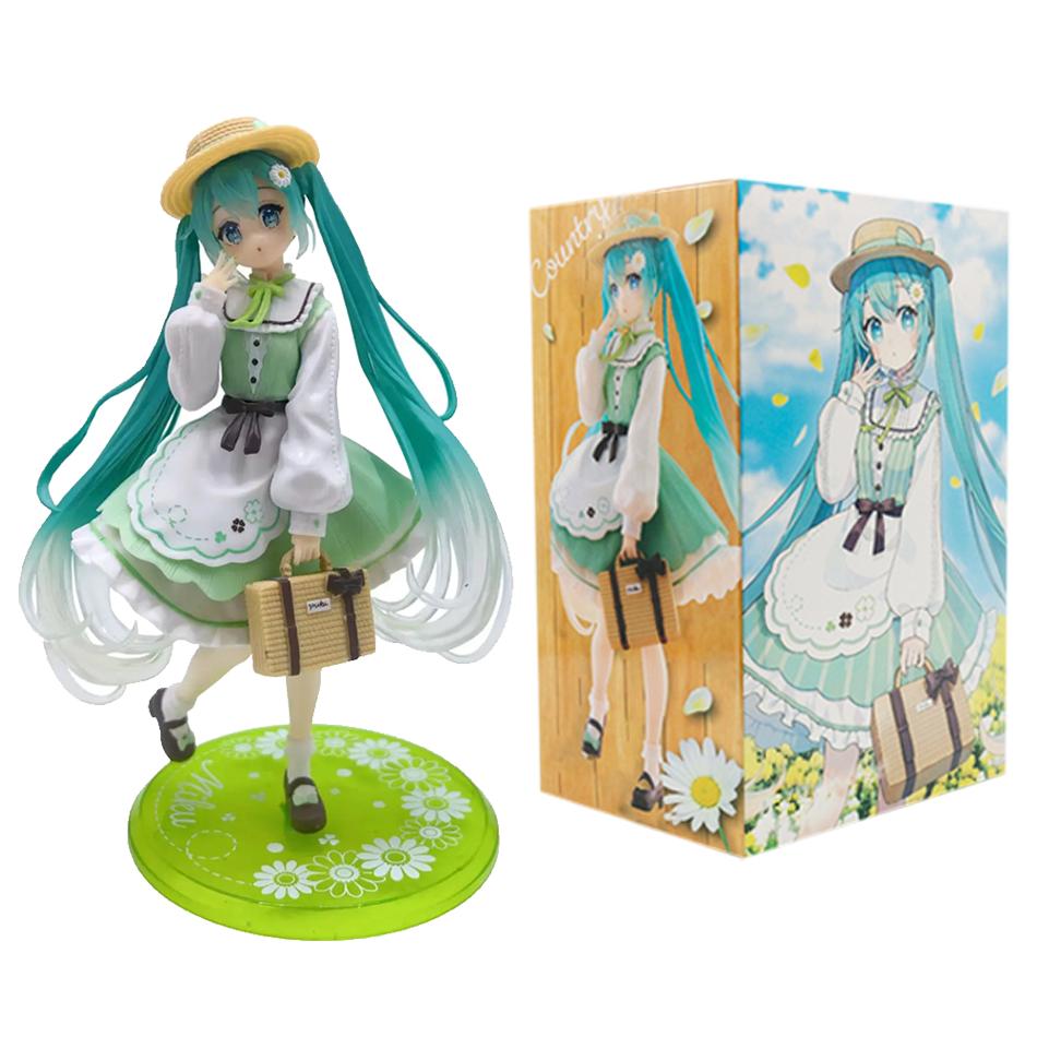 Anime Figure Cherry Blossoms Dress Action Figures Kawaii Swimsuit Vocaloid Pvc Collectible Model Toys Girl Gift