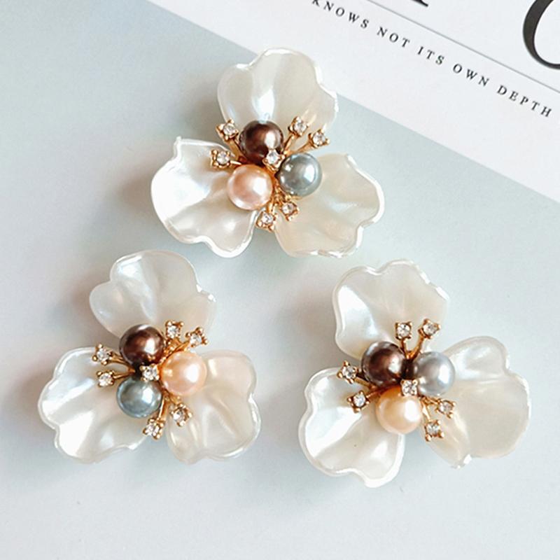 1 Pcs Pearl Daisy Flower Plate Torus Alloy Accessories Diy Handmade Jewelry