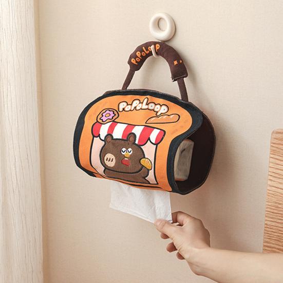 Tissue Box Cartoon Bakery Bear Design Waterproof Large Capacity Storage Pouch with Portable