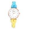 Wristwatch with Braided Hair Colorful Quartz Watch with Analog Arabic One Size Fits Casual Day Gift Women's Band, Stretchable, Waterproof Bracelet,