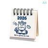 2026 Horse Year Mini Desk Calendar Cartoon Portable Coil Monthly Calendar Planner Office And Home Decor New Year'S Present
