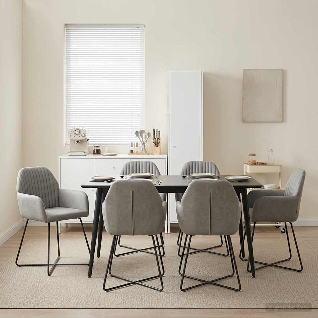 Dining Chairs 4 Pcs Velvet Light Gray 55 X 50 X 84 Cm