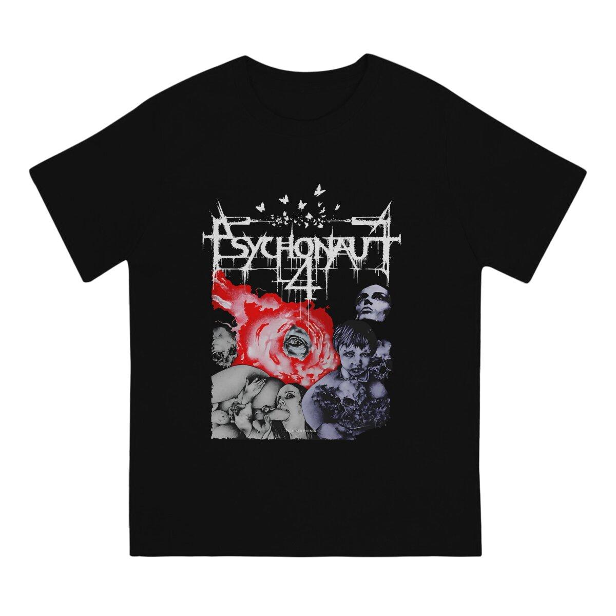 Psychonaut 4 Red Rose Skulls Faces T-shirt S