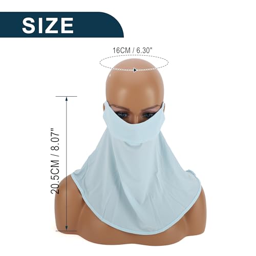 [TUCKBOLD] Face Mask Neck Cover for Summer Cool Face Cover Neck Guard Over-the-Ear Adjustable UV Protection Sun Protection Breathable Sweat Absor