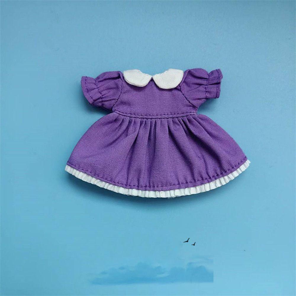 Fashion Dolls Outfits Dresses Puff Sleeve Doll Clothes Skirt  1/11 OB11 Dolls/1/12 BJD
