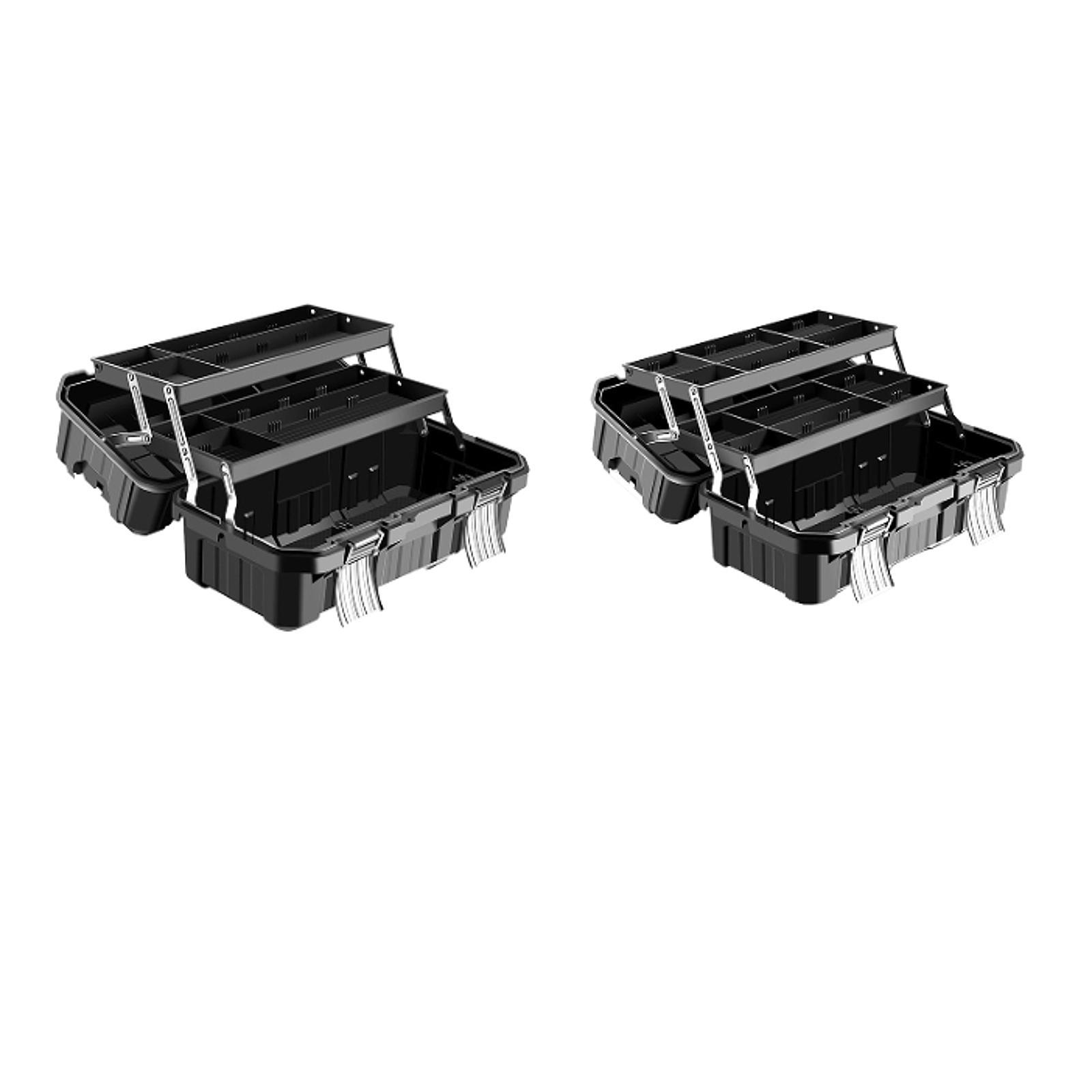 

Tool Box Carrying Case Black Protection Waterproof Versatile Independent 19 Inch