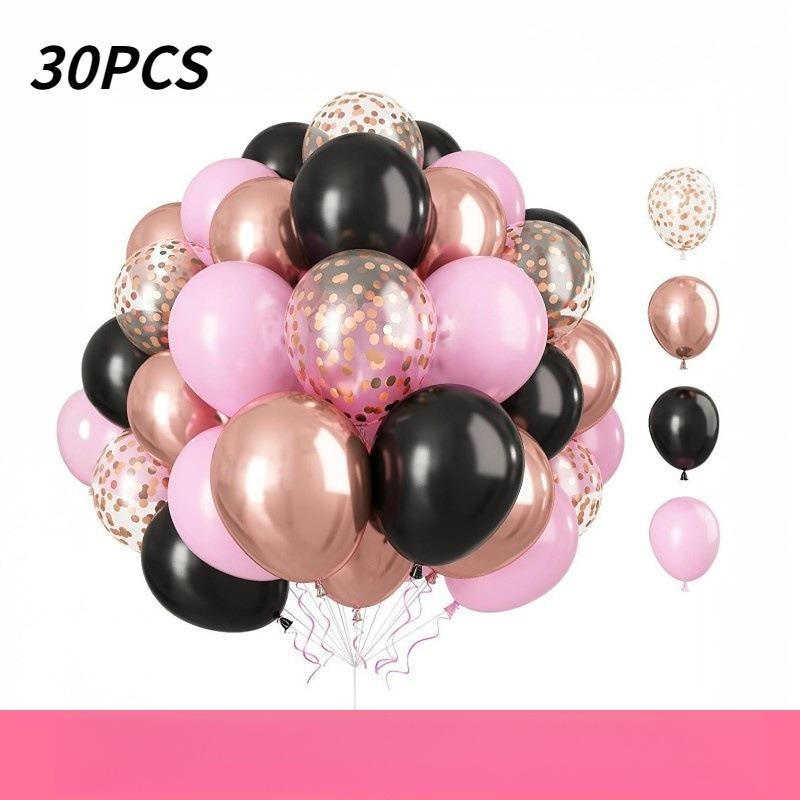 10 Zoll 30 Stück Glitzerpapier-Schnipsel Ballon-Set Dekoration Ballons Weihnachten Halloween Geburtstag Feiertag