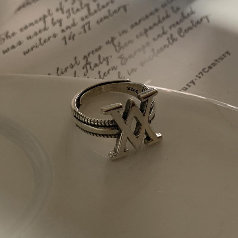 V Double Trendsetting Geometric Ring In 925 Sterling Silver For Women Fashionable
