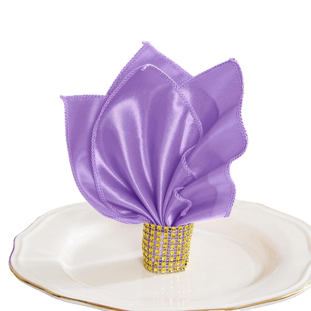 Satin Polyester Luxury Napkin for Weddings & Festive Table Decoration