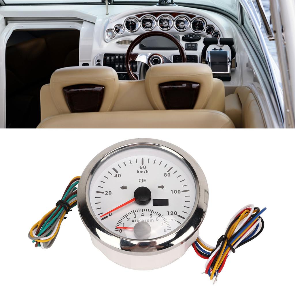 GPS Speedometer with Tachometer 8000 RPM 85mm 3 3Celsius8 In GPS Speedometer with Indiction Light for Marine ATV Vehicle