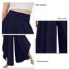 Wide Leg Pleated Pants Plain Color Casual Fitted Asymmetrical Hem Long Pleated Pants for Women Lady