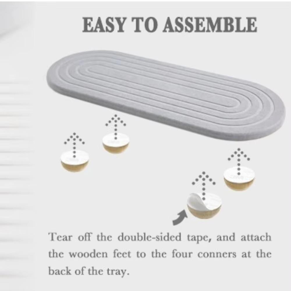 Kieselgur Kieselgur Schlamm Spülbecken Unterlage Rutschfeste Feuchtigkeitsableitende Schale Schnelltrocknende Schale Küchentheke