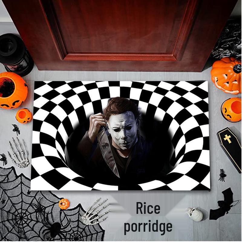 American Halloween Clown Crystal Velvet Doormat - Dirt & Wear Resistant Home Decor