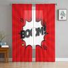 Comic Art Boom Star Voile Curtains Kitchen Living Room Bedroom Decoration Chiffon Tulle Window Treatment Light Filtering Made Of Polyester Area Decor