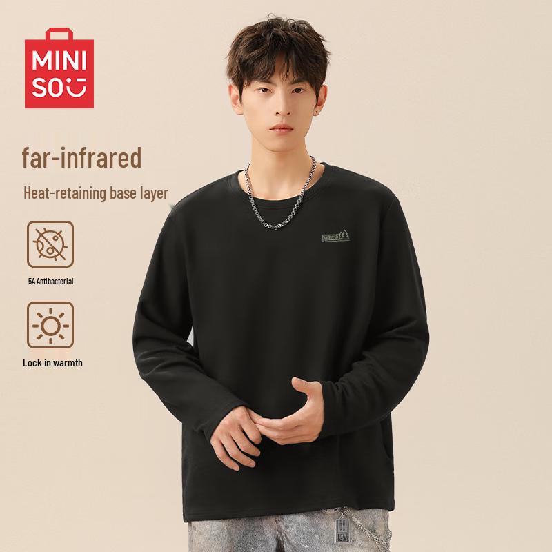 MINISO Men s Long-Sleeve Brushed Thermal T-Shirt XL