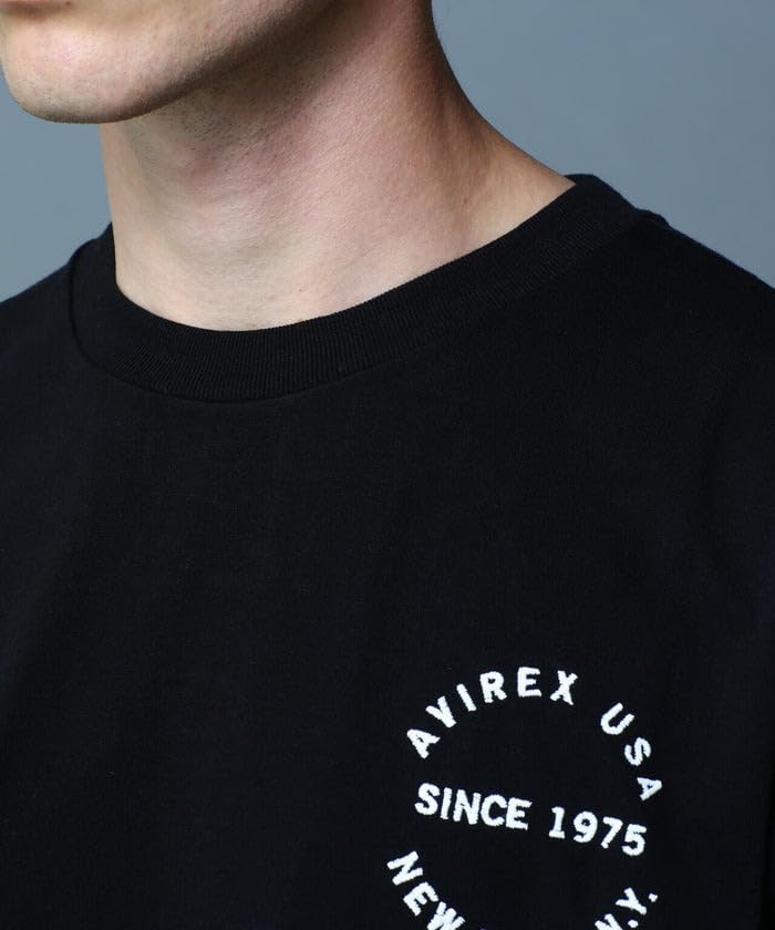 AVIREX VARSITY LOGO T-SHIRT L Black 783-5934012
