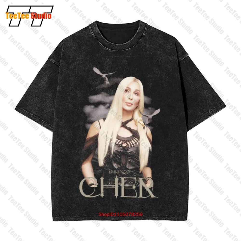 Cher Living Proof Farewell Tour Bird Bath Blonde Hair Vintage Oversized TShirt OSKL S