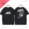 Arctic Monkeys T-Shirt Doppelseitiger Druck Shirt Rundhalsausschnitt Lässig Streetwear Allmatch Alternative Rock Goth Y2k Kleidung