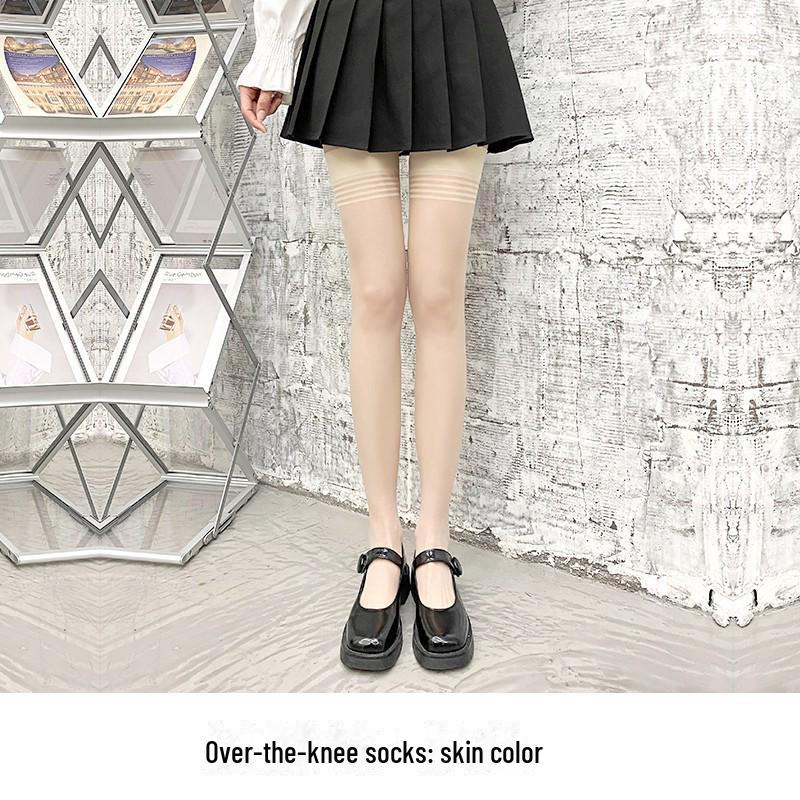 Damen Schwarze Seiden Oberschenkelhohe Strümpfe mit rotem Rand – Laufmaschenfest und Sexy für den Sommer