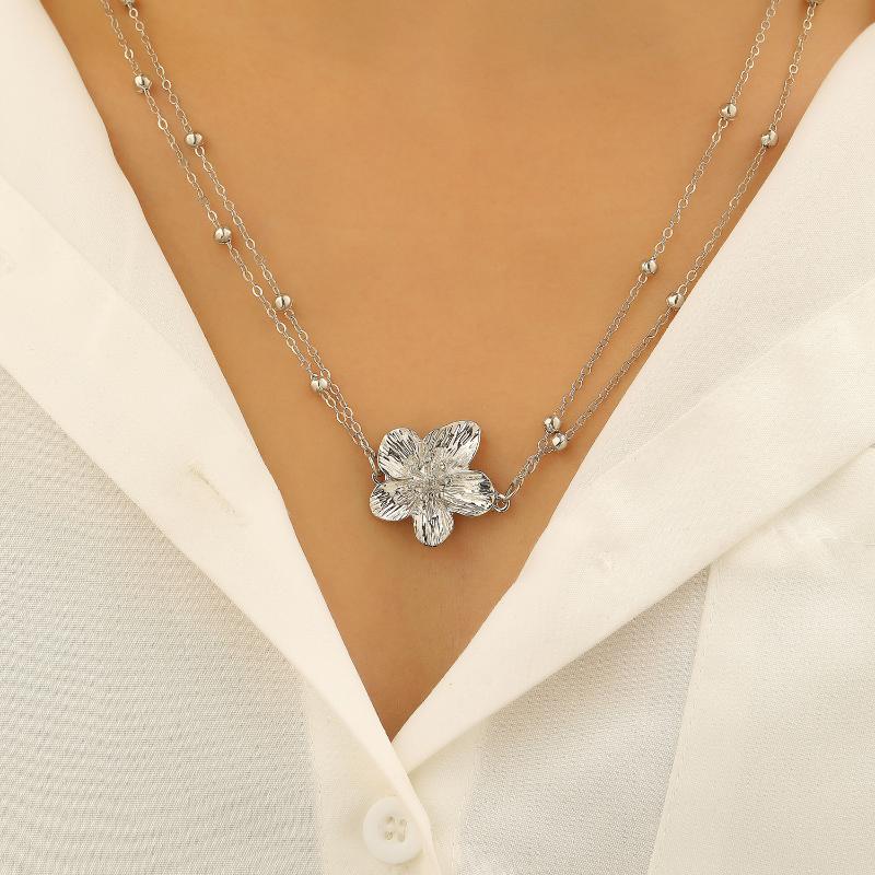 Minimalist Flower Waist Chain Gold Silver Metal Bead Decor Adjustable Body Chain for Swimsuit Cover Up Beach Wear
