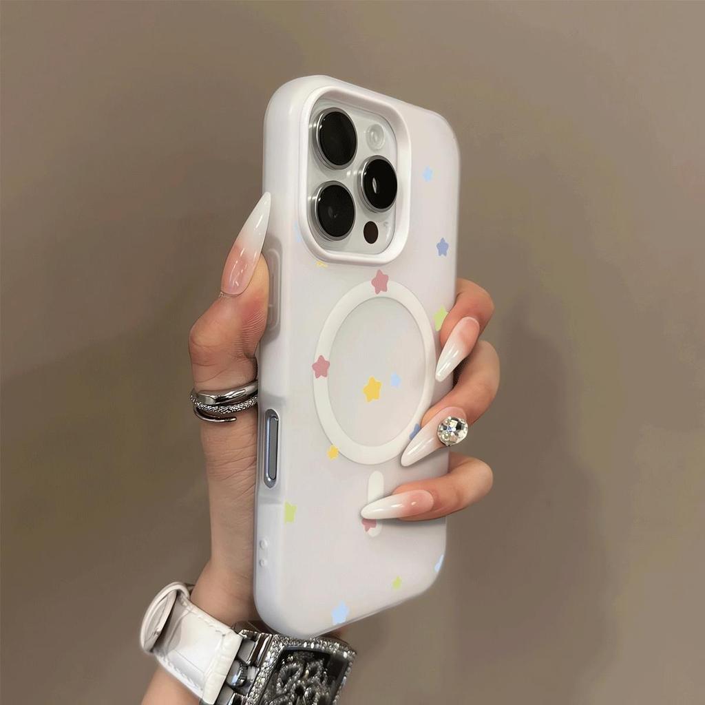 Magnetic Jelly Two-in-one Mobile Phone Case for Apple 13pro Glacier Pattern Mobile Phone Case Women's Double Shell Magnetic Mobile Phone Case