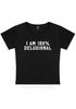 I Am% Delusional YK Baby Tee Cherrykitten Printed T-Shirt Short Sleeve Top