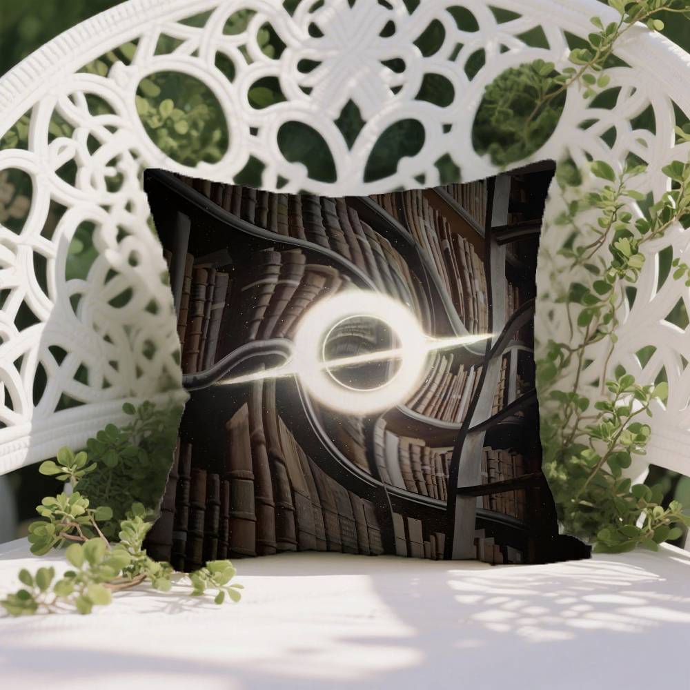 Fiction Planet Style Interstellar Travel-A Pillow Case Anti-dustmite Invisible Zipper Silky Short Plush Sofa Cushion Cover