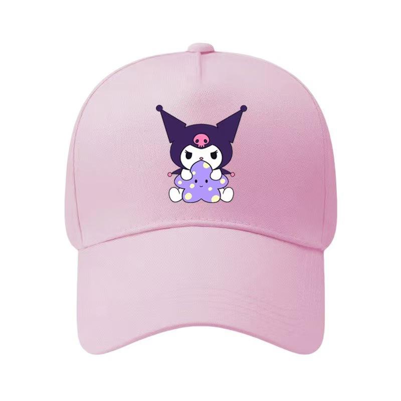 Adult Sanrio Kuromi Kuromi Five-piece Cotton Baseball Cap Sun Hat
