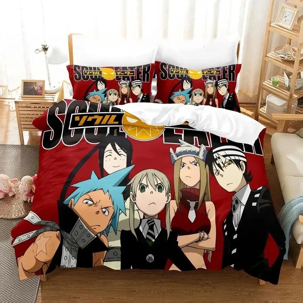 

New 3D Cartoons Soul Eater Bedding Set Single Twin Full Queen King Size Bed Set Adult Kid Bedroom Duvet Cover Sets Home Textiles 70x133cm 3pcs