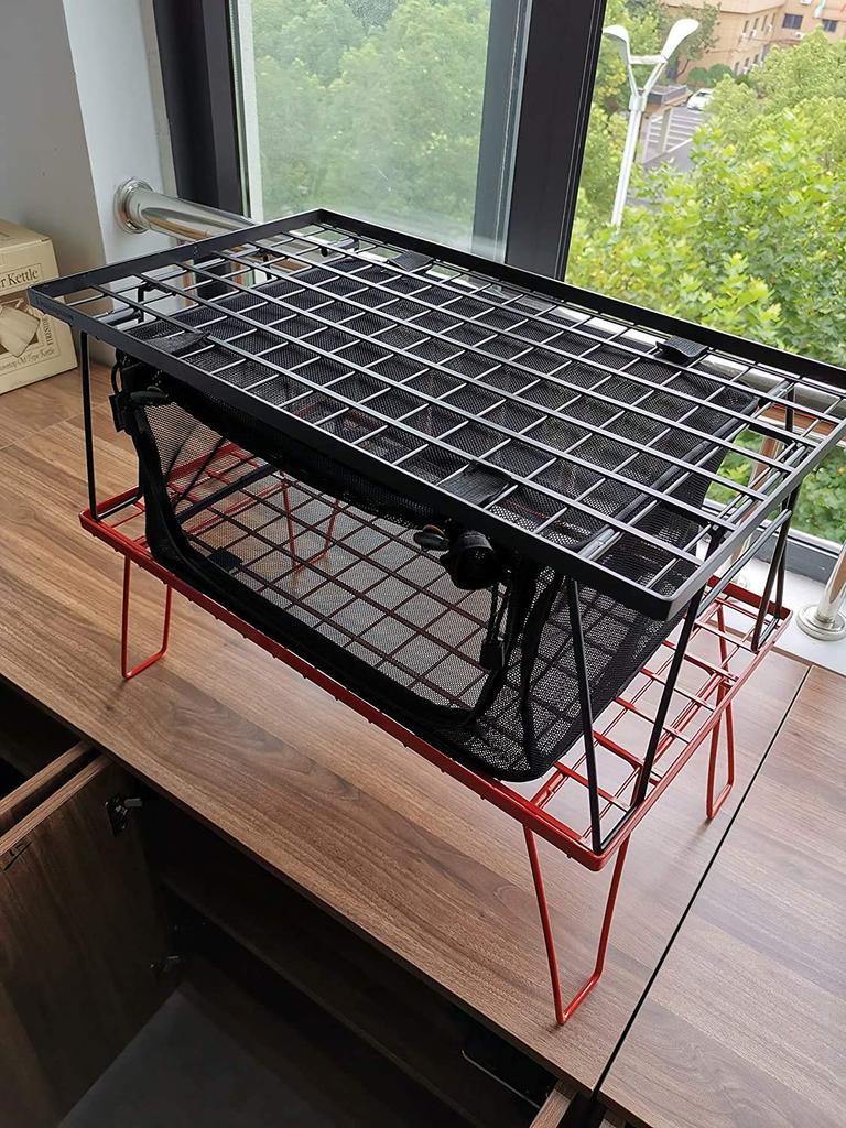 CAMPING MOON Ground Rack Field Rack Mesh Box Black (Black Gear) T-2303