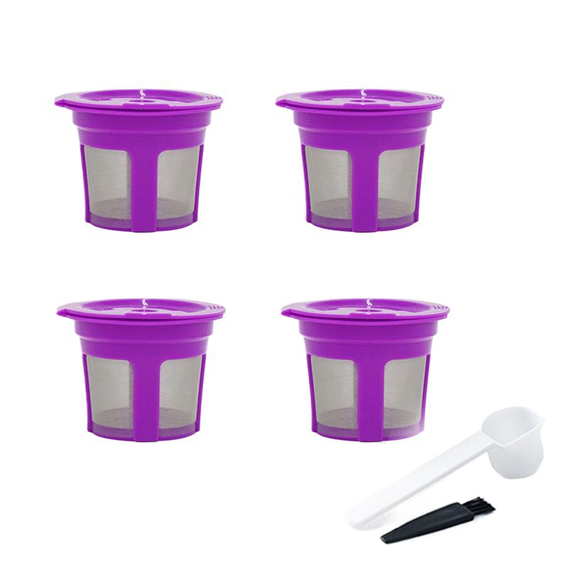 

Многоразовые K-чашки для Keurig - Универсальная посадка 1.0 и 2.0 кофемашин Keurig - Многоразовые кофейные фильтры K-чашек 4pcs