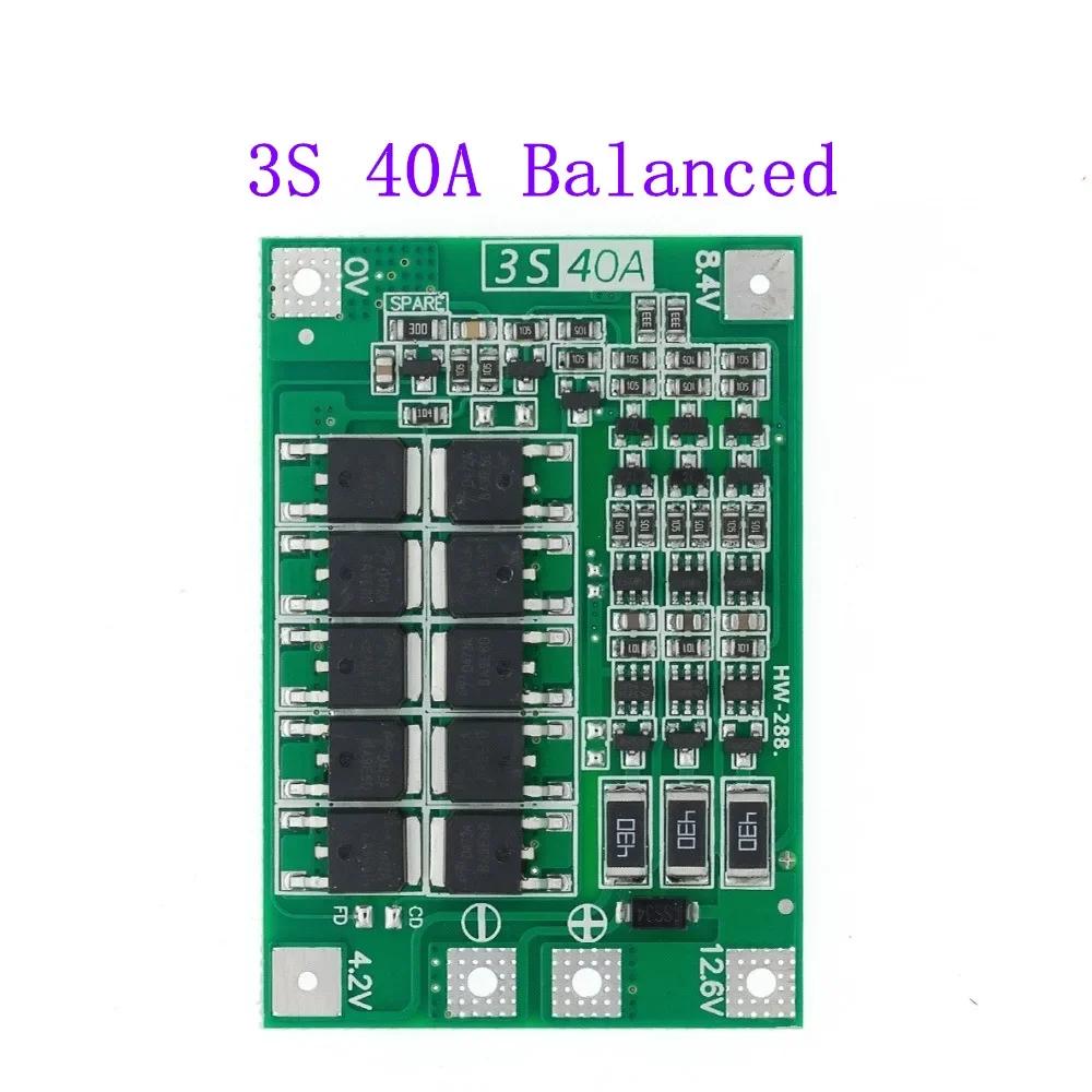 1pcs 3S 4S 40A Li-ion Lithium Battery Charger Protection Board 18650 BMS For Drill Motor 11.1V 14.8V 16.8V Enhance Balance