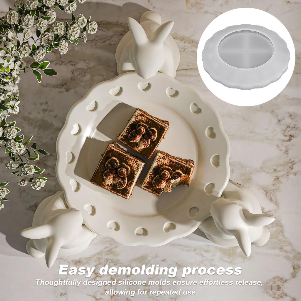 Einfache Kaninchenförmige Formen Mehrzweck-Silikonformen für Heimdekoration & Kerzenherstellung Wellen-Spiralformen