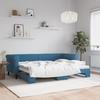 VidaXL Daybed with Pull-out Bed Blue 80x200 Cm Velvet 3197763