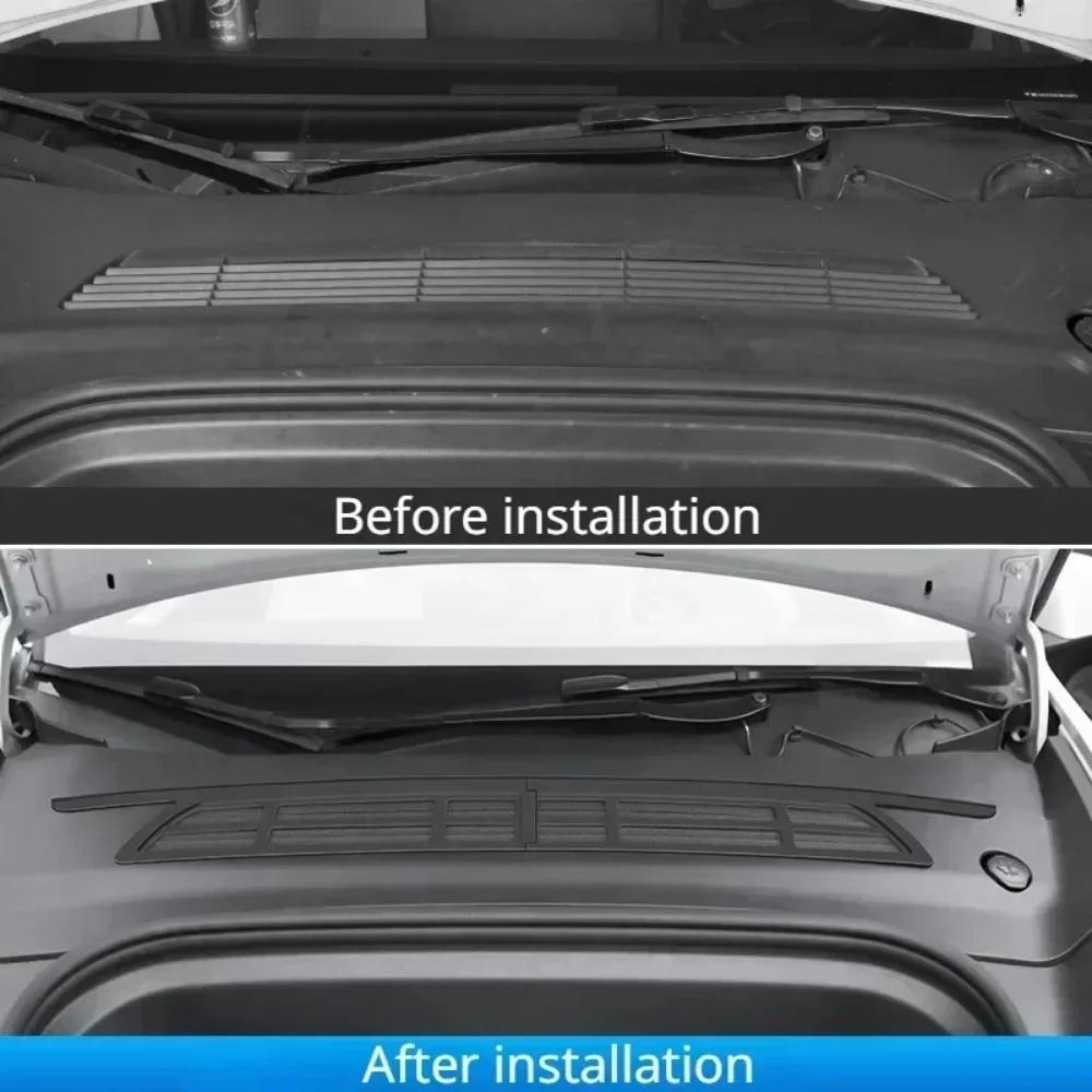 For Tesla Model 3 Y Insect-proof Net Front Trunk Air-conditioning Cover Intake Grille Clean Air Inlet Protective Car Accessories