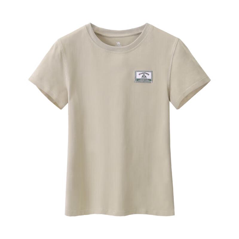 CAMEL Women's Cotton-Feel Breathable Slim Fit T-Shirt