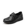 "Sapatos Confortáveis de Couro Legítimo para Mulheres de Meia-Idade - Solas Macias, Respiráveis, Estilo Outonal"