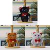 Plush Cat Keychain With Bowtie Cute Cartoon Animal Gift For Kids And Teens