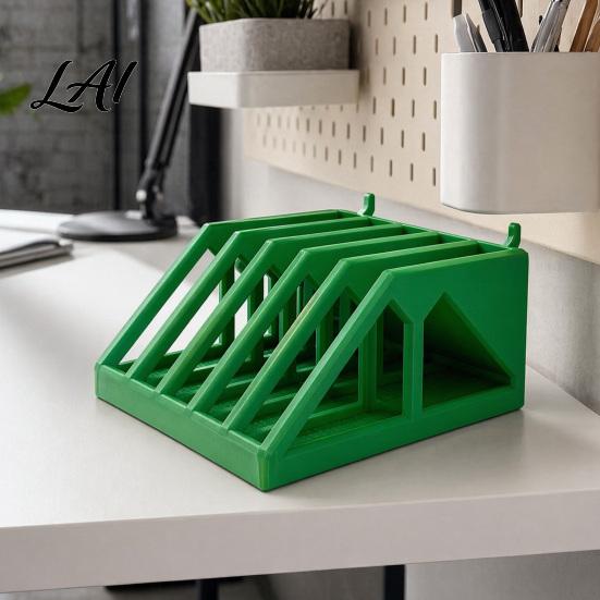 Desktop Storage Organizer Sandpaper Rack 5 Inch Sanding Discs Bins with Holed Disc Hooks And Slots Design Wall Mount Rack
