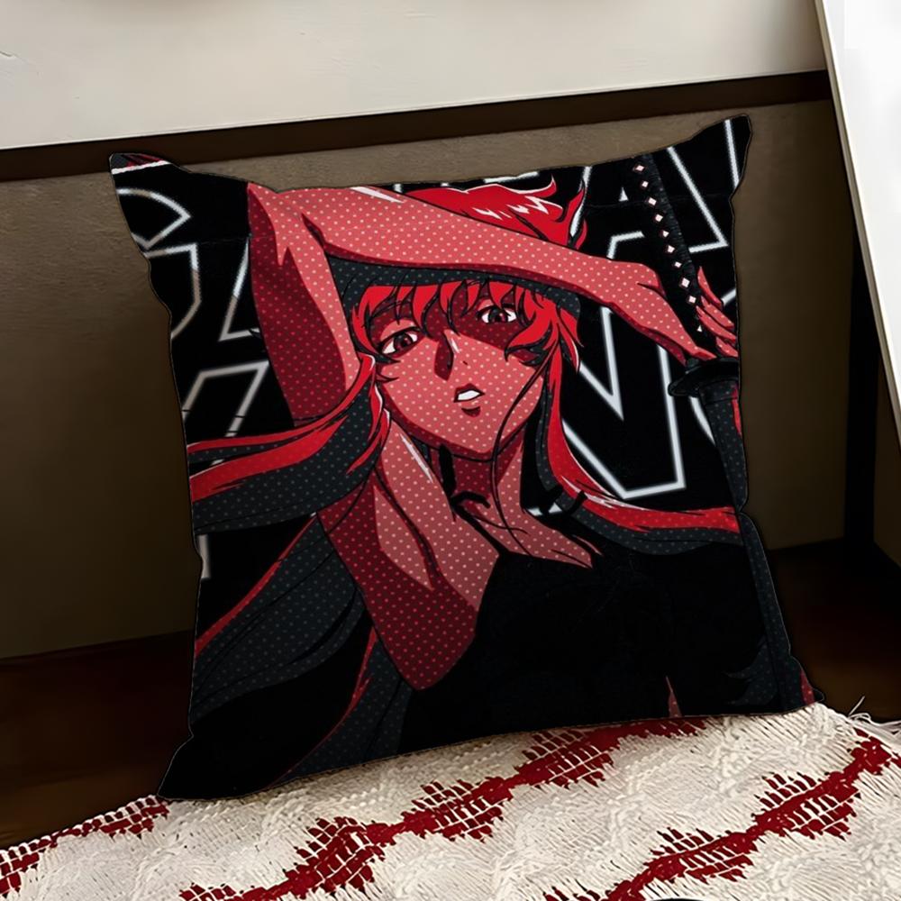 MMirai NNikki Cushion Cover Reversible Soft Durable Pillow Cover Home Car MultiScene Use for Daily Comfort