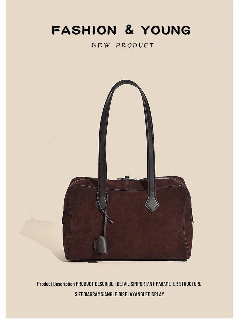 Dámská kožená taška Tote z pravé hovězí kůže 2025 - Victoria Ramenní taška Bowling